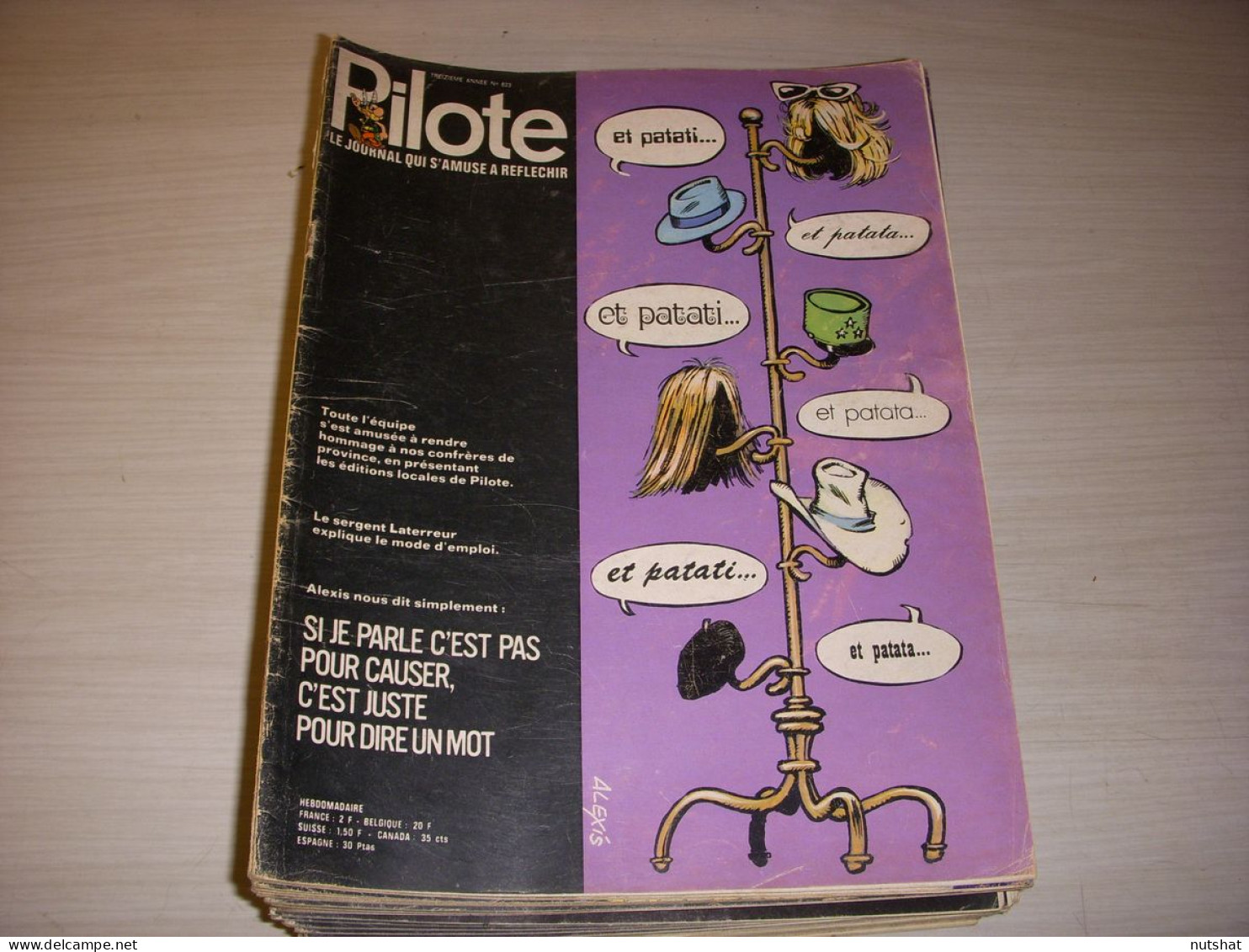 PILOTE 623 14.10.71 ASTERIX BLUEBERRY LAFLAMME PHILEMON TALON LETERREUR - Pilote