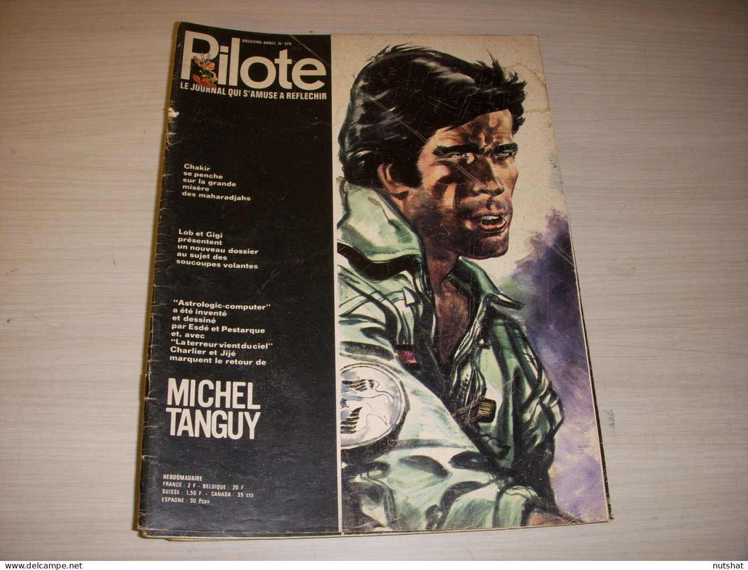 PILOTE 579 10.12.1970 Michel TANGUY CHARLIER Et JIJE DOSSIER SOUCOUPES VOLANTES - Pilote