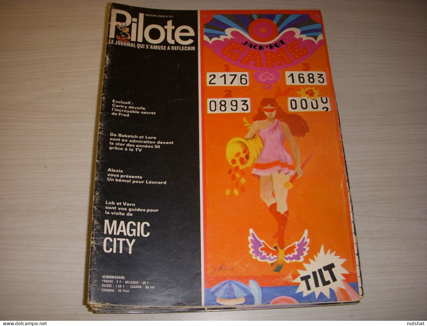 PILOTE 572 22.10.1970 MAGIC CITY De LOB Et VERN Louis NUCERA Gilbert BECAUD - Pilote