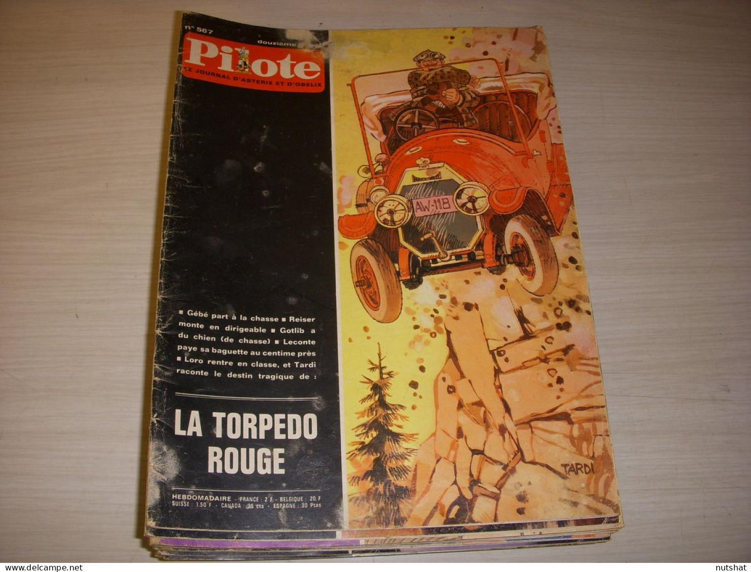PILOTE 567 17.09.1970 La TORPEDO ROUGE De DE BEKETCH Et TARDI BD L'INFORMATION - Pilote