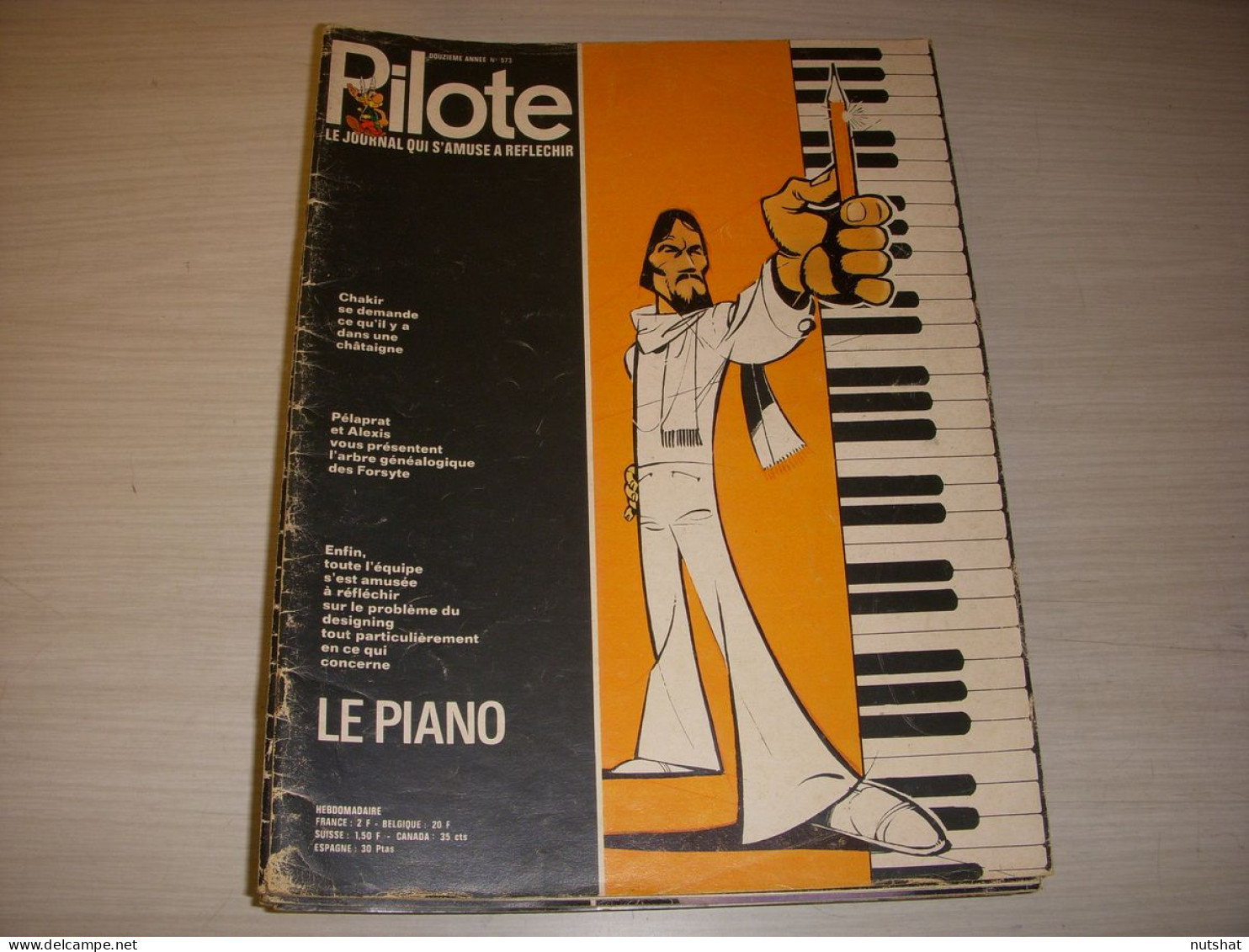 PILOTE 573 29.10.1970 Le DESIGN Du PIANO La RUBRIQUE A BRAC LABYRINTHORAMA - Pilote