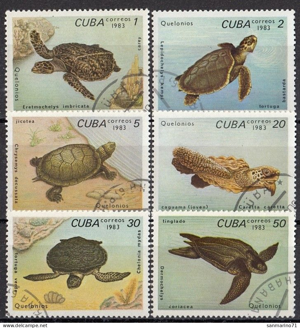 CUBA 2766-2771,used - Schildkröten