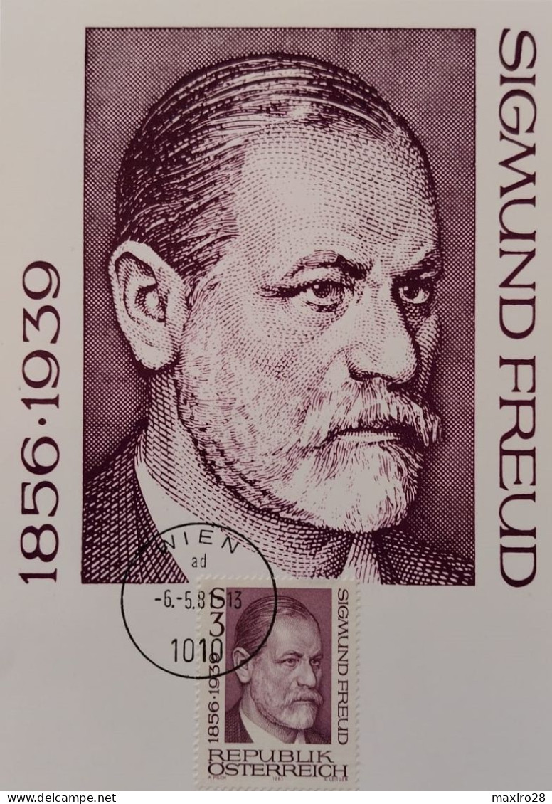 Sigmund Freud - Maxi Card, Maximum, Osterreich Republic / Austria 1981 (Medicine, Personalities) - Tarjetas – Máximo