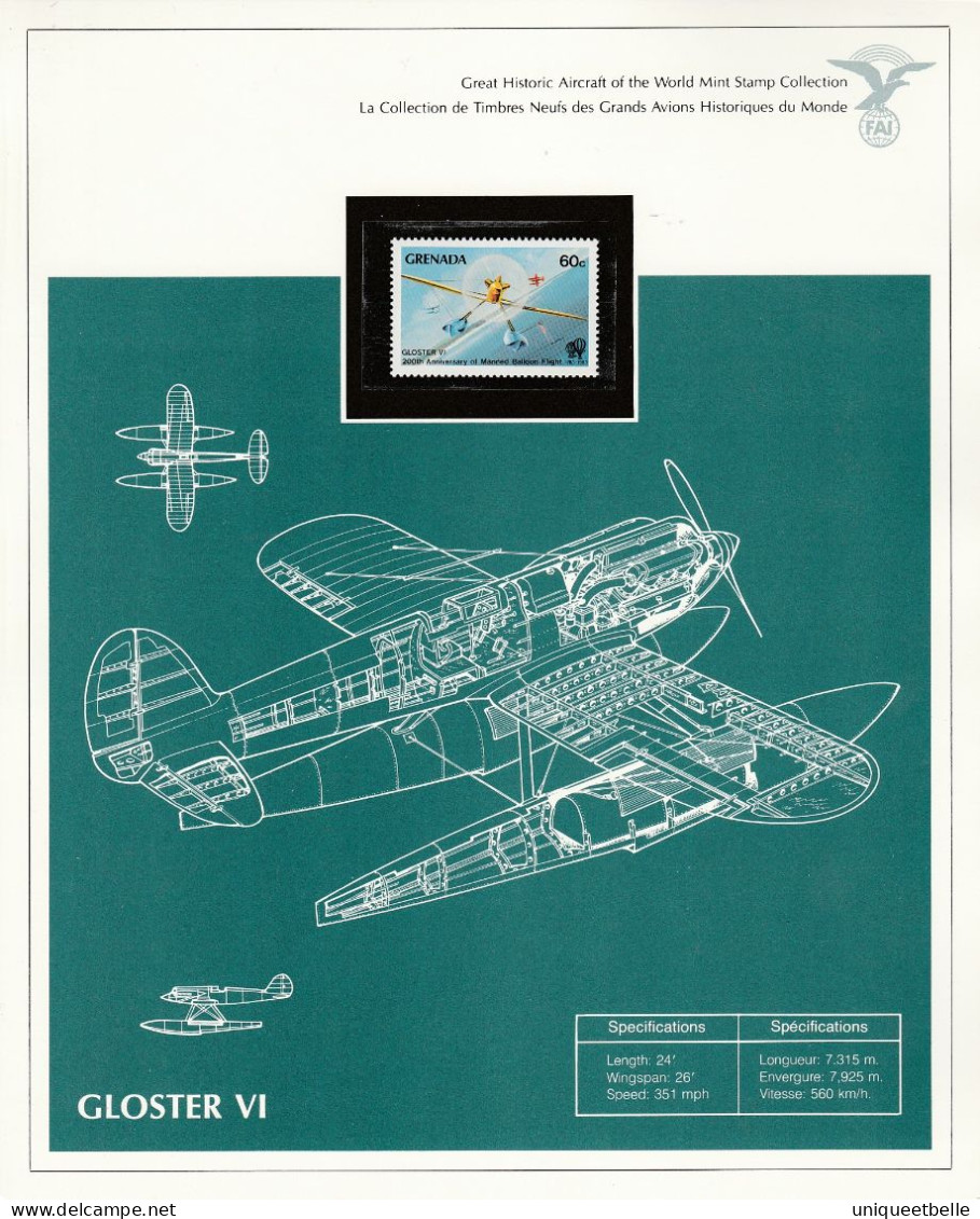 SUPERBE COLLECTION sur L'AVIATION, avec certificat d'authenticité.