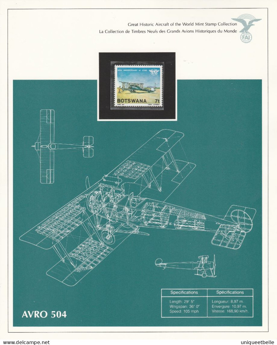 SUPERBE COLLECTION sur L'AVIATION, avec certificat d'authenticité.