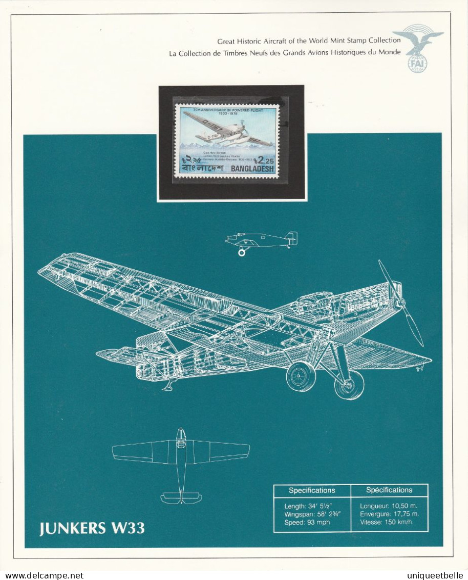 SUPERBE COLLECTION sur L'AVIATION, avec certificat d'authenticité.