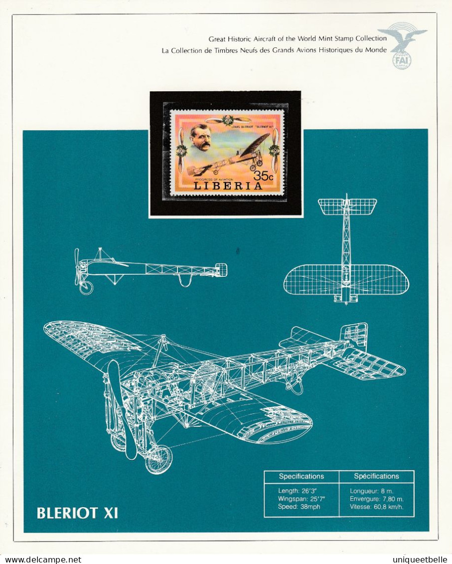 SUPERBE COLLECTION sur L'AVIATION, avec certificat d'authenticité.