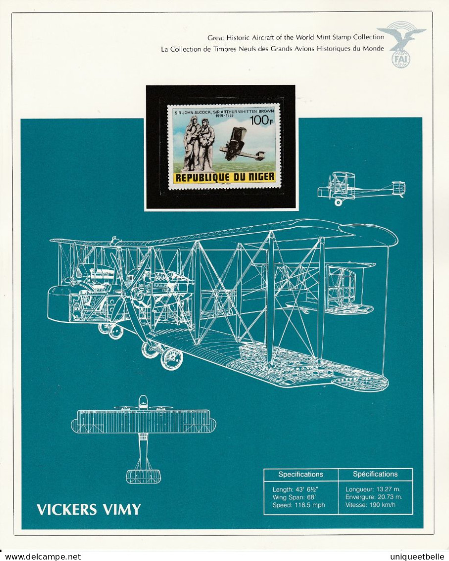 SUPERBE COLLECTION sur L'AVIATION, avec certificat d'authenticité.