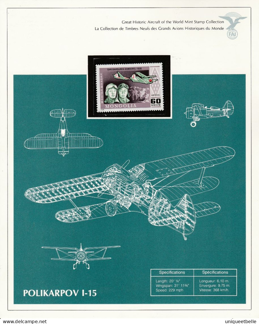 SUPERBE COLLECTION sur L'AVIATION, avec certificat d'authenticité.