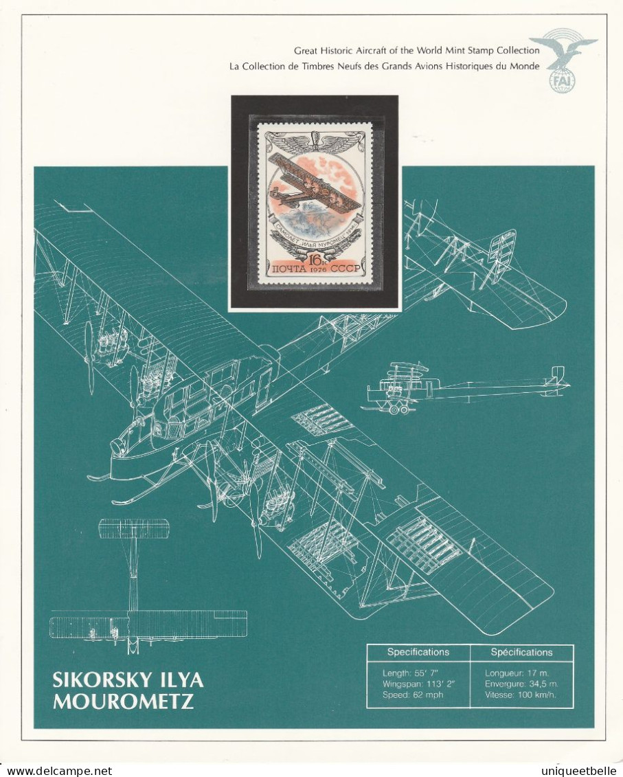 SUPERBE COLLECTION sur L'AVIATION, avec certificat d'authenticité.