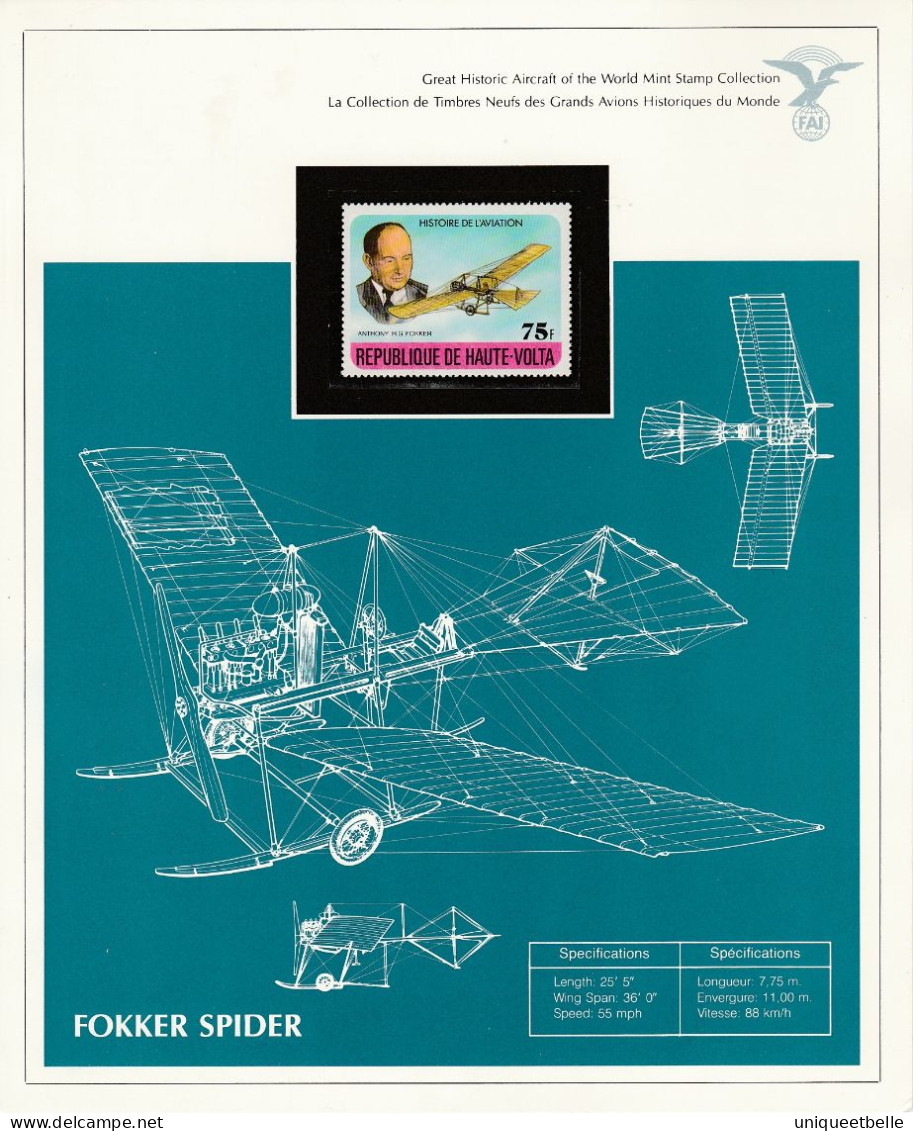 SUPERBE COLLECTION sur L'AVIATION, avec certificat d'authenticité.