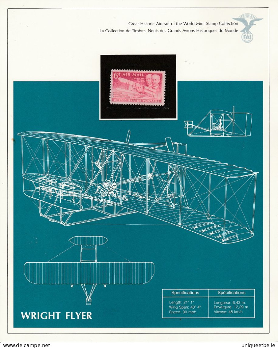 SUPERBE COLLECTION sur L'AVIATION, avec certificat d'authenticité.