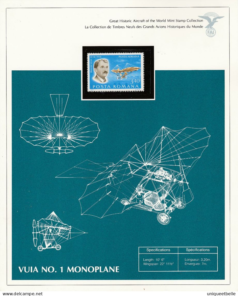 SUPERBE COLLECTION sur L'AVIATION, avec certificat d'authenticité.