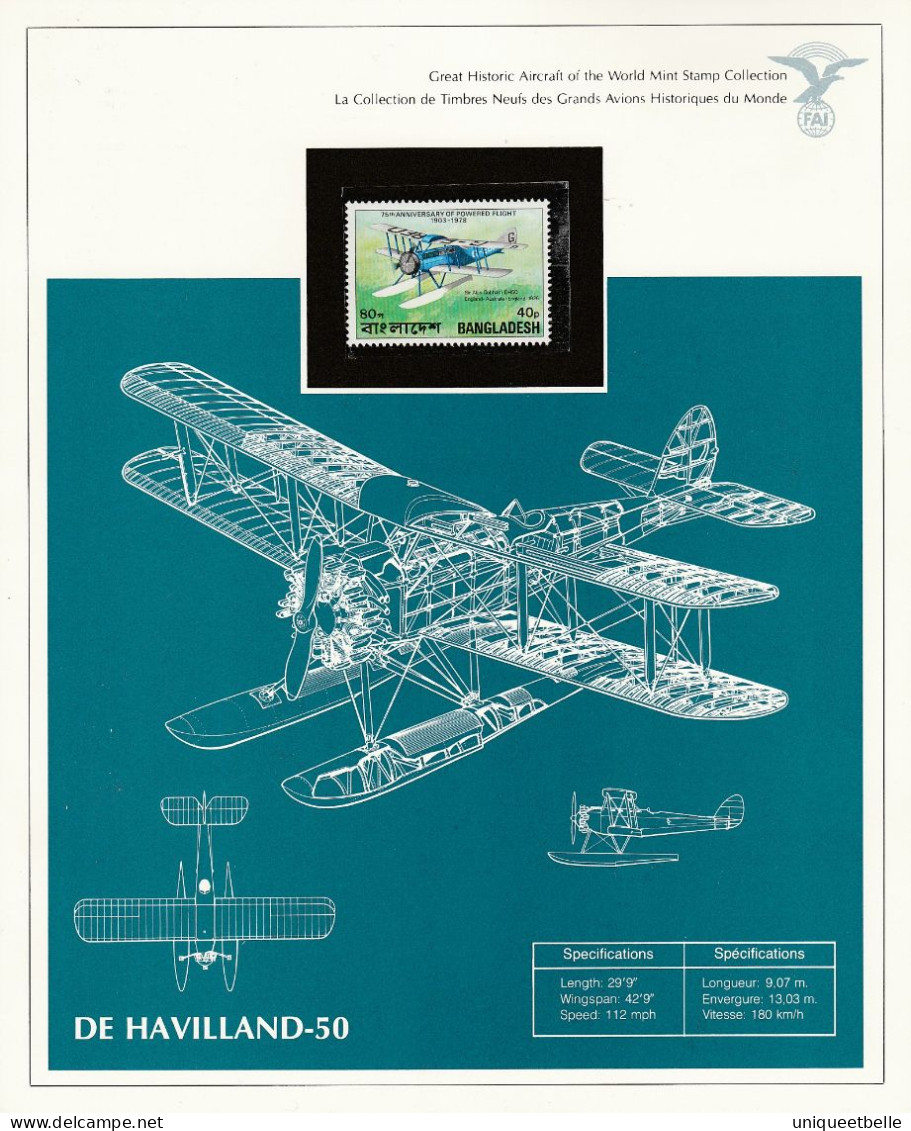 SUPERBE COLLECTION sur L'AVIATION, avec certificat d'authenticité.