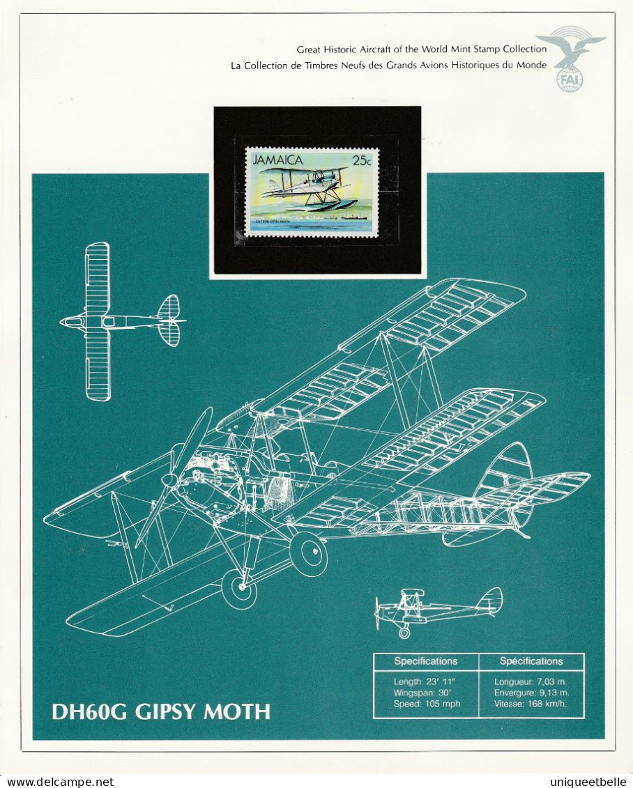 SUPERBE COLLECTION sur L'AVIATION, avec certificat d'authenticité.