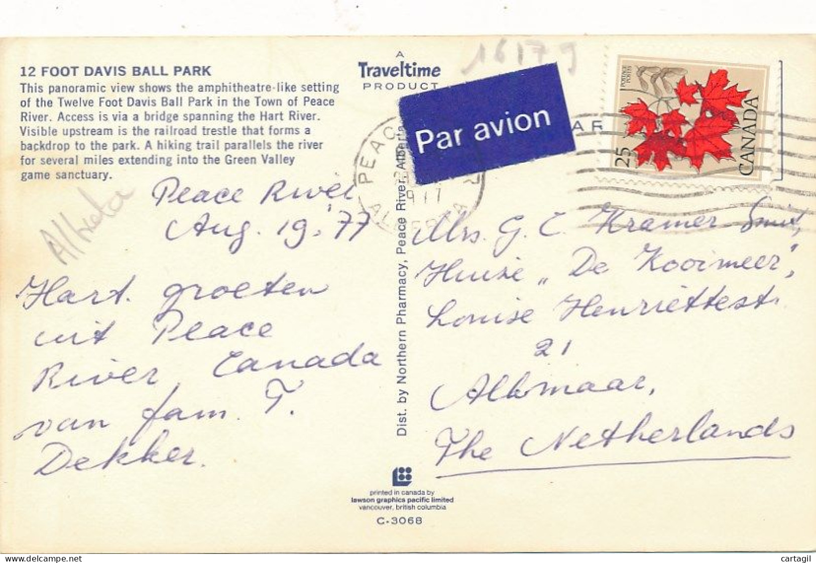 CPM -16179-Canada -Peace River.-Foot Davis Ball Park-ivraison Offerte - Other & Unclassified