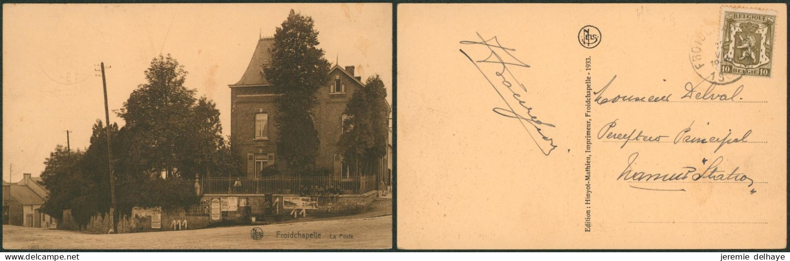 Carte Postale - Froidchapelle : La Poste. - Froidchapelle