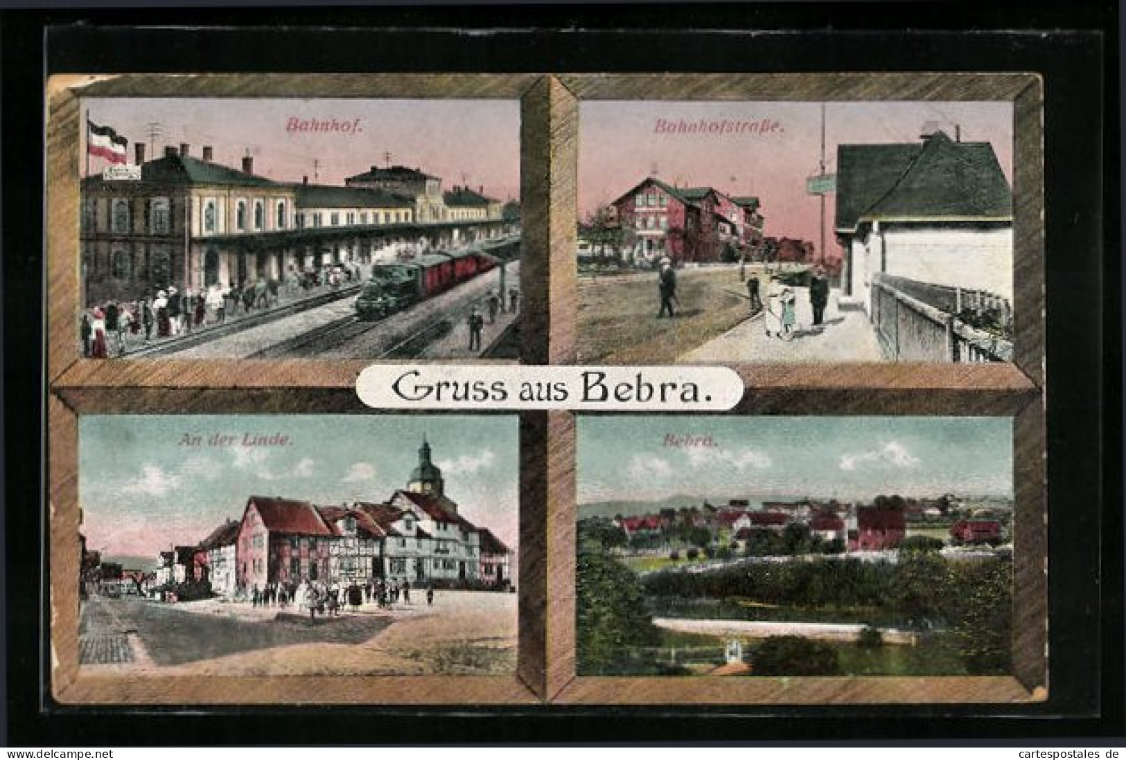 AK Bebra, Bahnhof Und Bahnhofsstrasse, An Der Linde  - Bebra