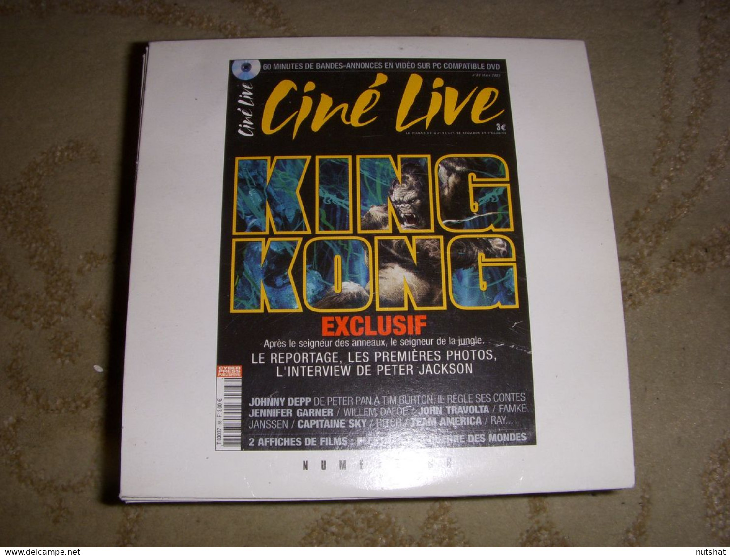 CD PROMO BANDES ANNONCES FILM CINE LIVE 88 03.2005 KING KONG BRICE De NICE - Sonstige Formate