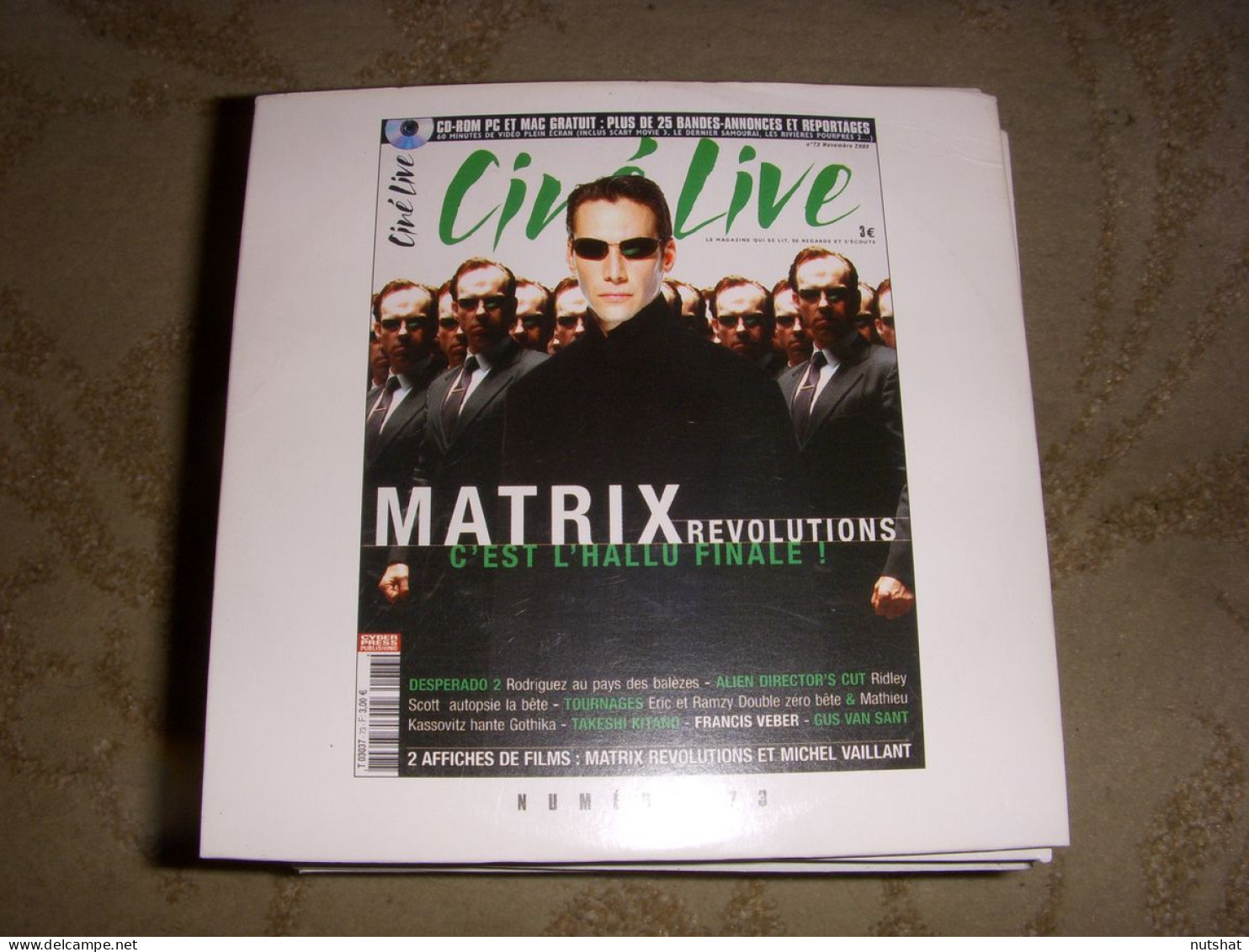CD PROMO BANDES ANNONCES FILM CINE LIVE 73 11.2003 MATRIX REVOLUTIONS ALIEN - Autres Formats