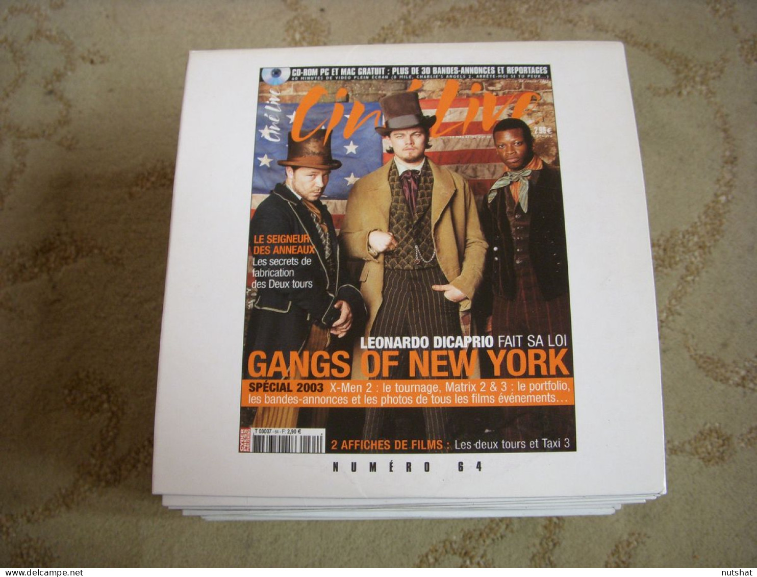 CD PROMO BANDES ANNONCES FILM CINE LIVE 64 01.2003 GANGS Of NEW YORK Di CAPRIO - Autres Formats