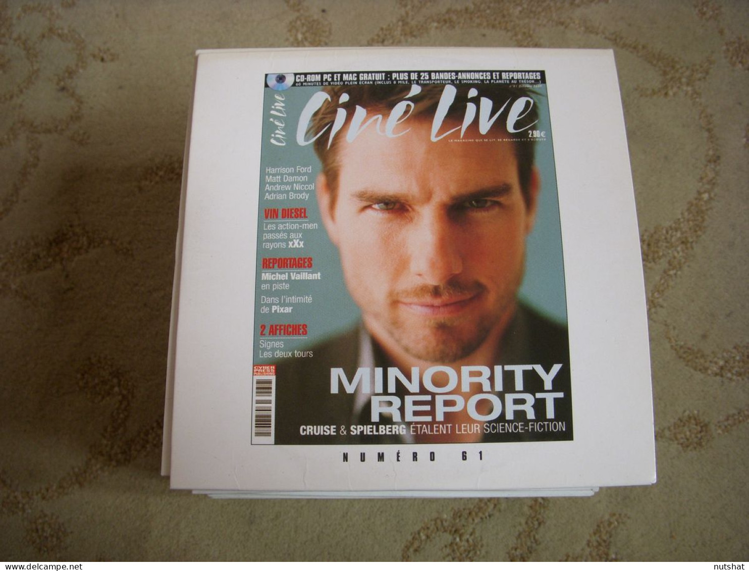 CD PROMO BANDES ANNONCES FILM CINE LIVE 61 10.2002 MINORITY REPORT TOM  CRUISE - Sonstige Formate