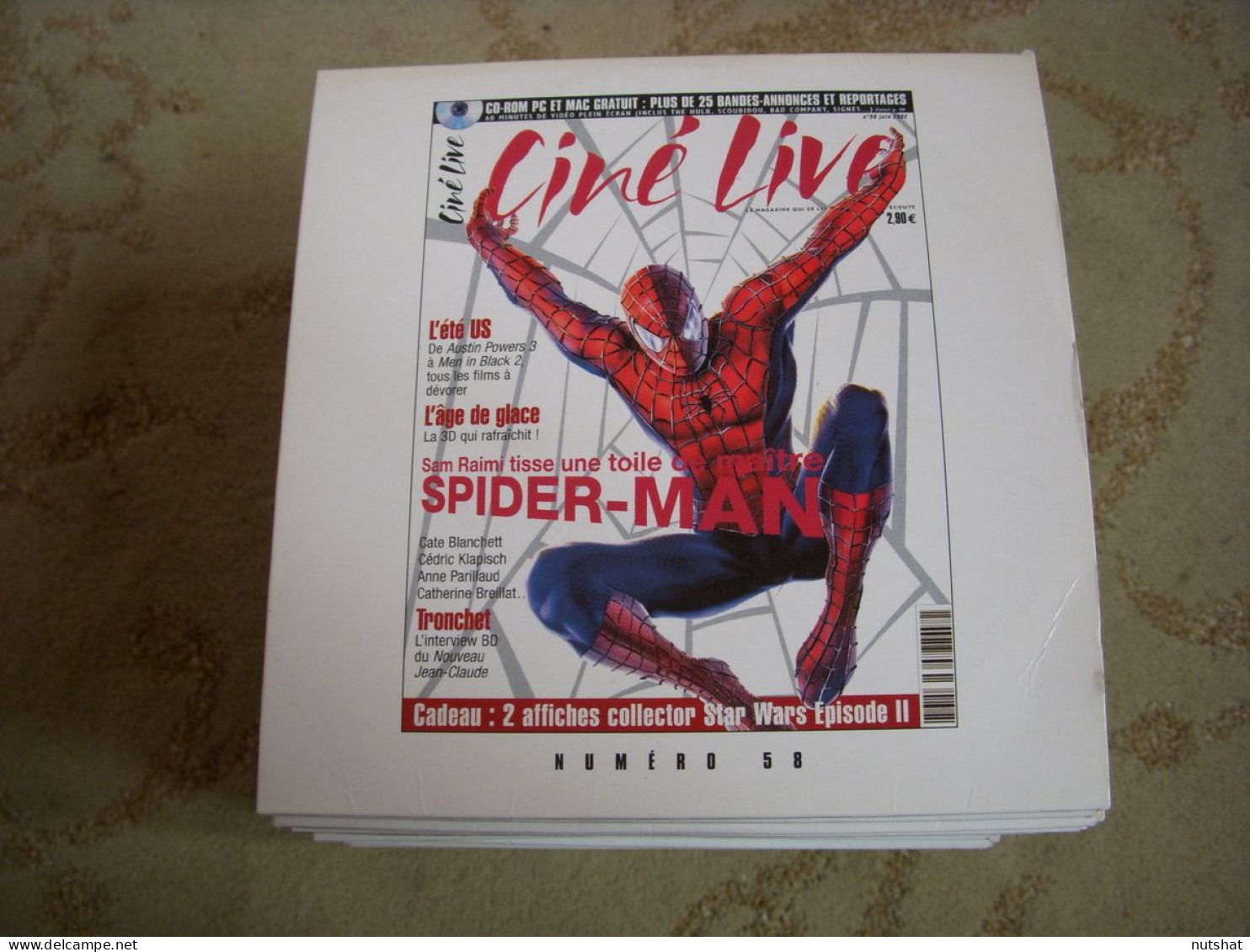 CD PROMO BANDES ANNONCES FILM CINE LIVE 58 06.2002 SPIDER MAN AMADEUS HULK - Sonstige Formate