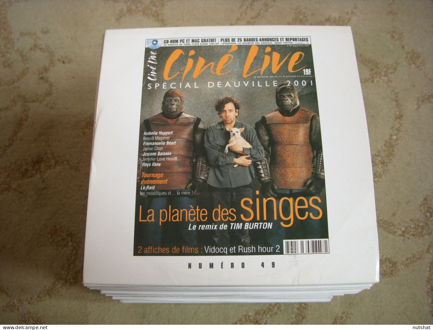 CD PROMO BANDES ANNONCES FILM CINE LIVE 49 09.2001 PLANETE Des SINGES TIM BURTON - Altri
