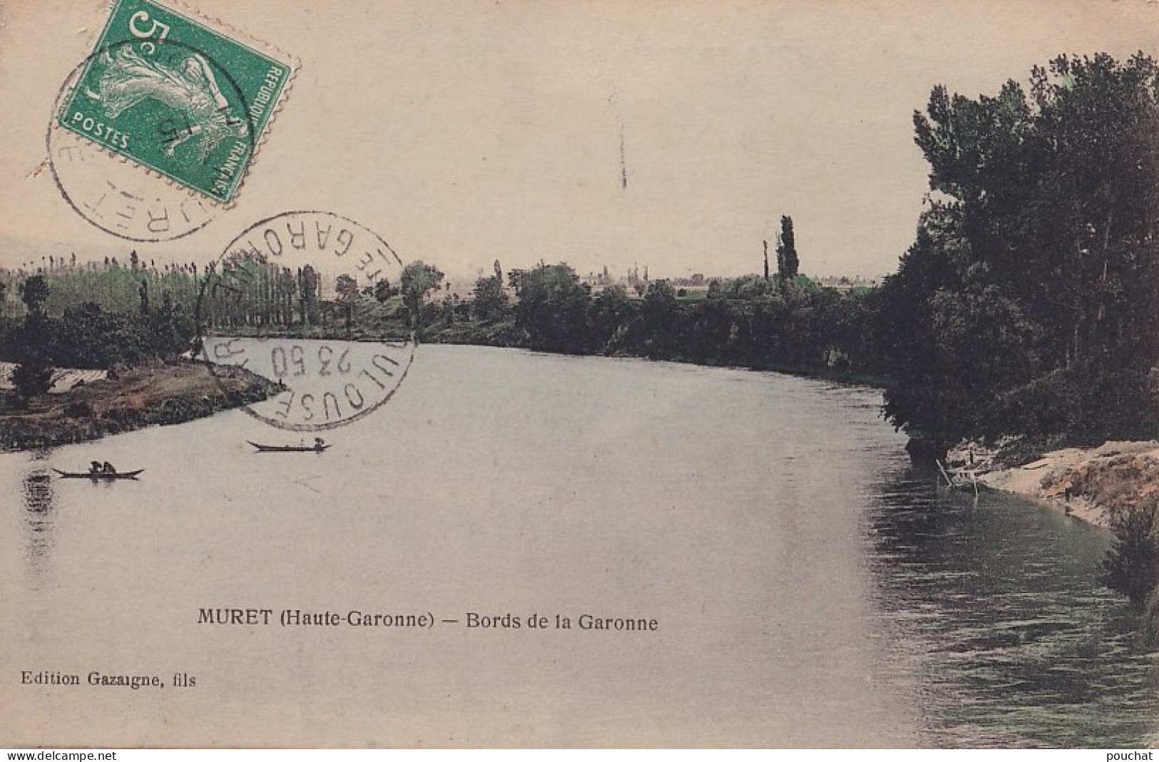 A7-31) MURET - HAUTE GARONNE - BORDS DE LA GARONNE  - COLORISEE - EN 1911 - Muret