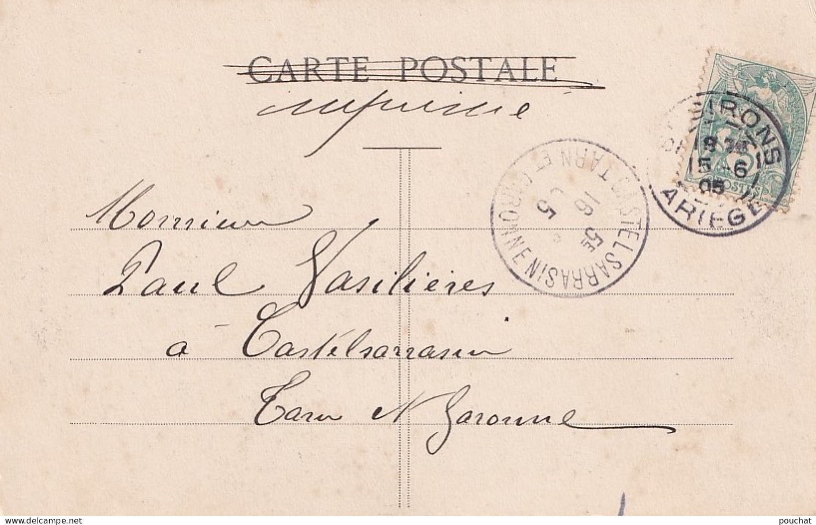 31) SAINT GAUDENS - HAUTE GARONNE - PORTE DE L '  EGLISE - ANIMEE - EN 1905 - 2 SCANS - Saint Gaudens