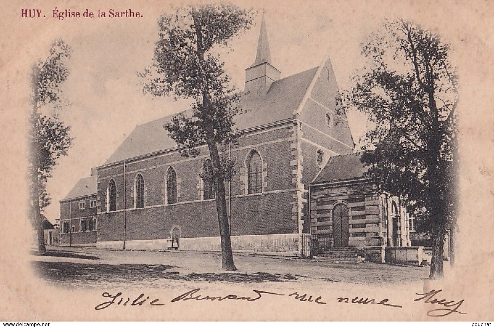 I7- HUY - EGLISE DE LA SARTHE - EN 1901 - ( 2 SCANS )   - Hoei