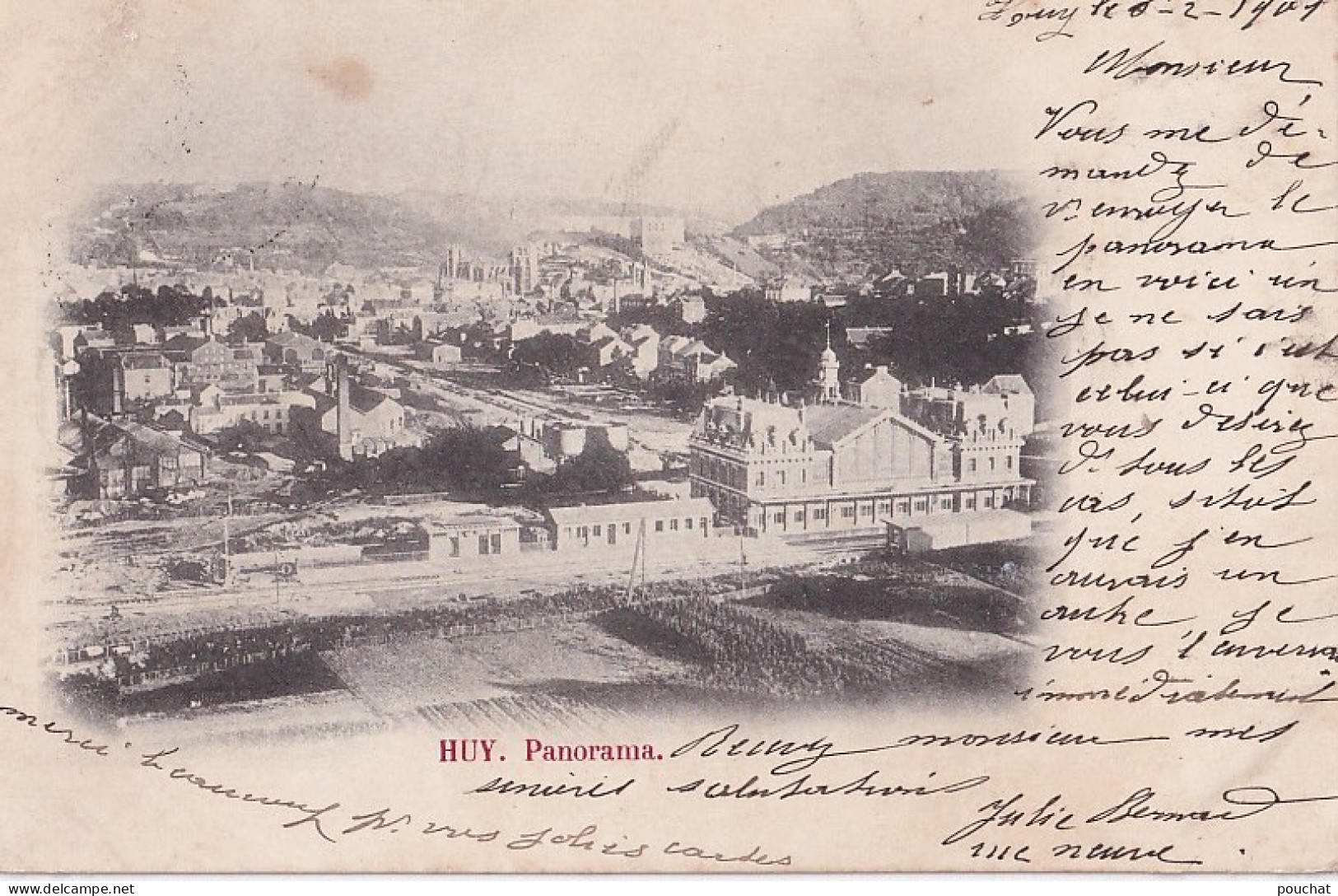 I7-  HUY - PANORAMA  - EN  1901 - ( 2 SCANS ) - Hoei