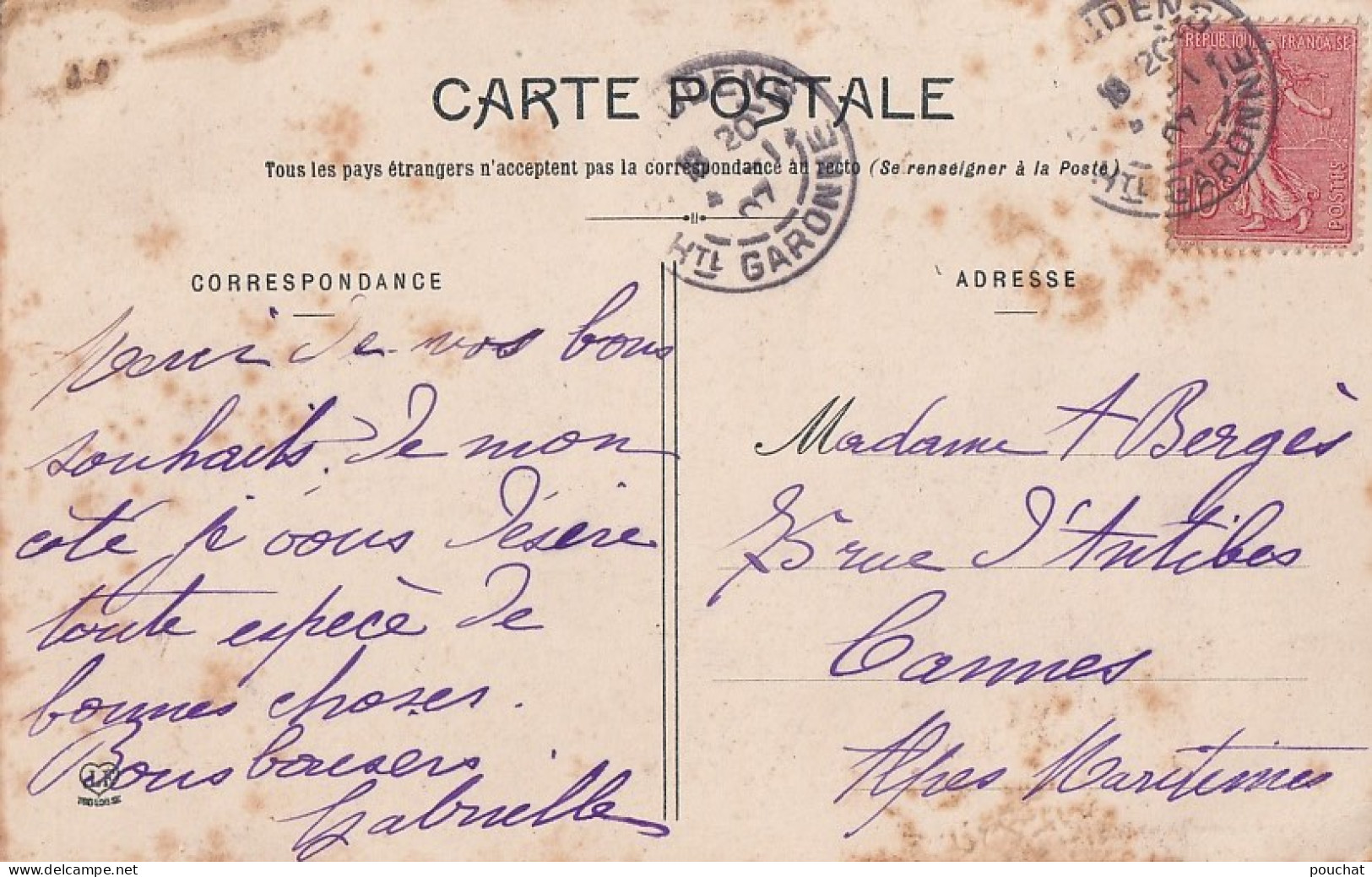 I7-31) SAINT GAUDENS - HAUTE GARONNE - BOULEVARD DU NORD - ANIMEE - HABITANTS - EN 1907  -  ( 2 SCANS ) - Saint Gaudens
