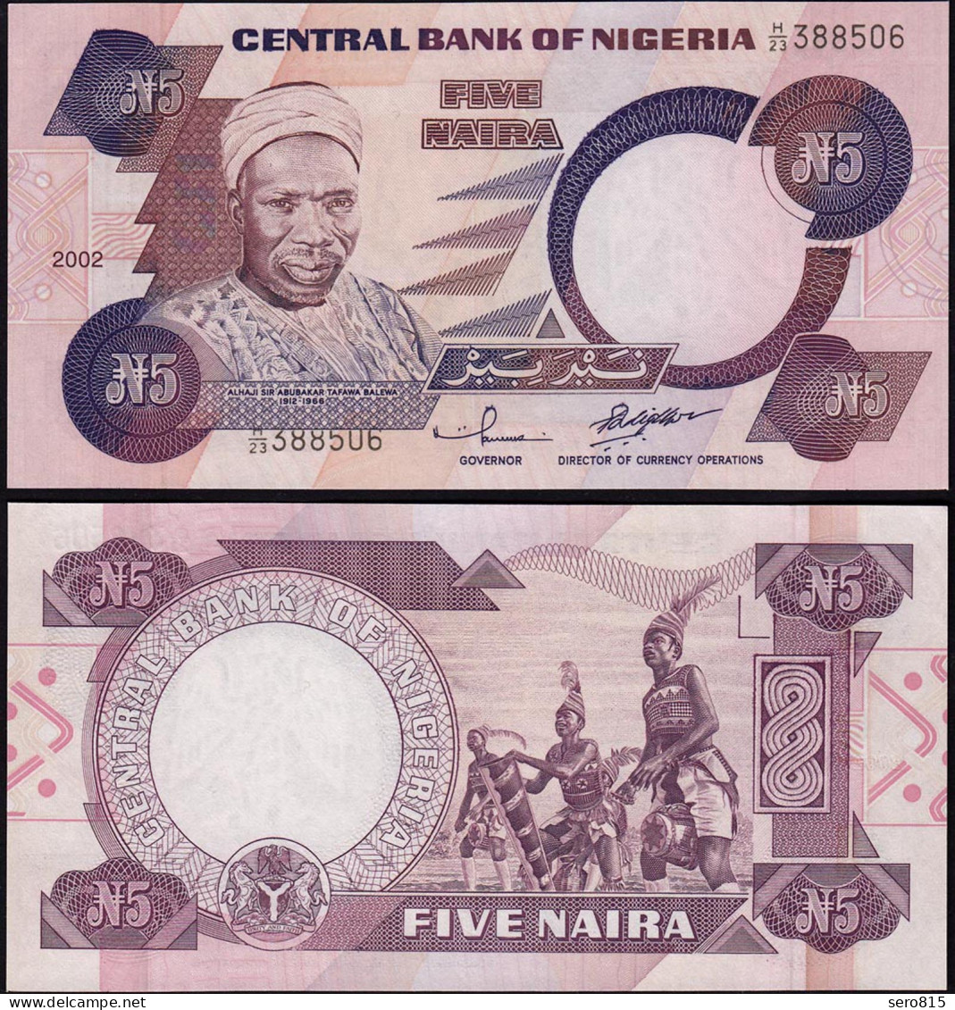 NIGERIA - 5 NAIRA Banknote  PICK 24g 2002 UNC Sig. 11  ( 14522 - Otros – Africa