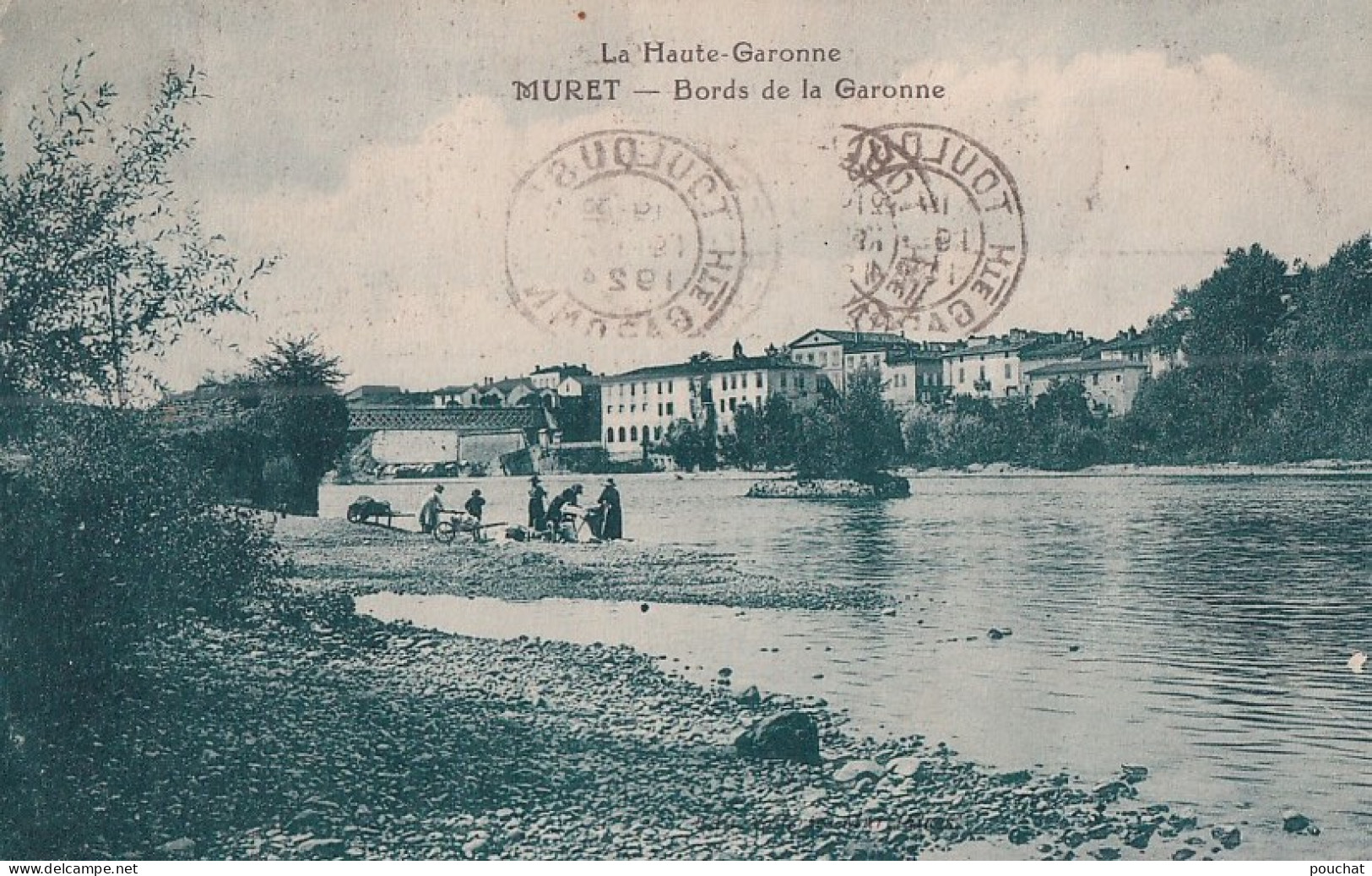 I12-31) MURET - HAUTE GARONNE - BORDS DE LA GARONNE -  ANIMEE - LAVEUSES - ( 2 SCANS )  - Muret