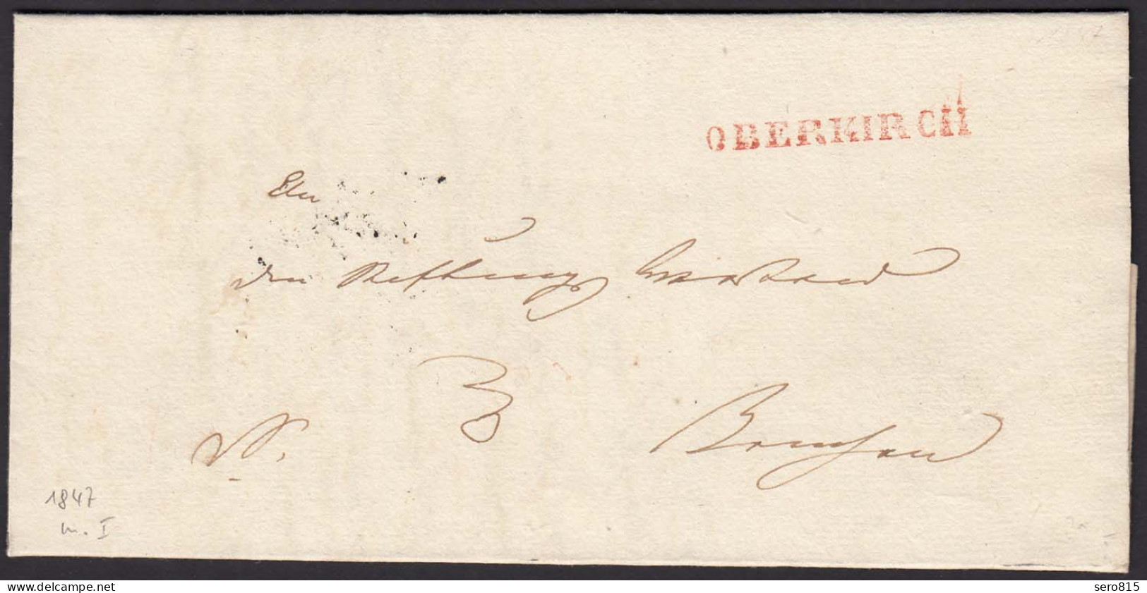 Baden - 1847 Brief OBERKIRCH L1r Nach RENCH K2s   (15873 - Other & Unclassified