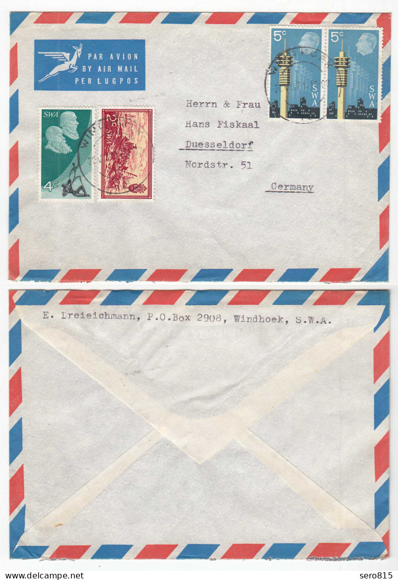 Südwestafrika SWA Brief Cover 1971 Windhoek Nach Düsseldorf   (28602 - Luftpost