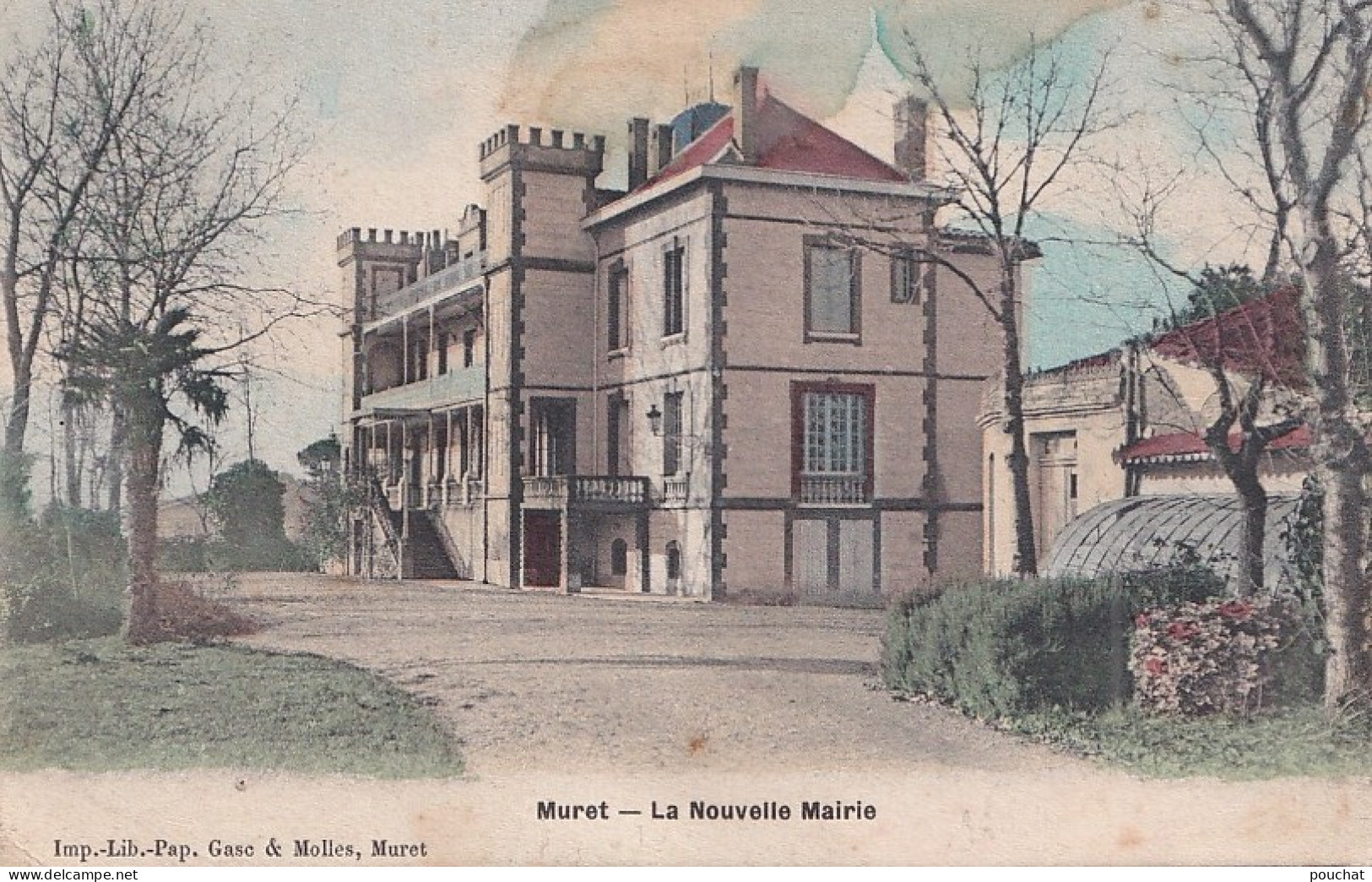 I18-31) MURET - HAUTE GARONNE - LA NOUVELLE  MAIRIE  - EN 1906 - ( 2 SCANS ) - Muret