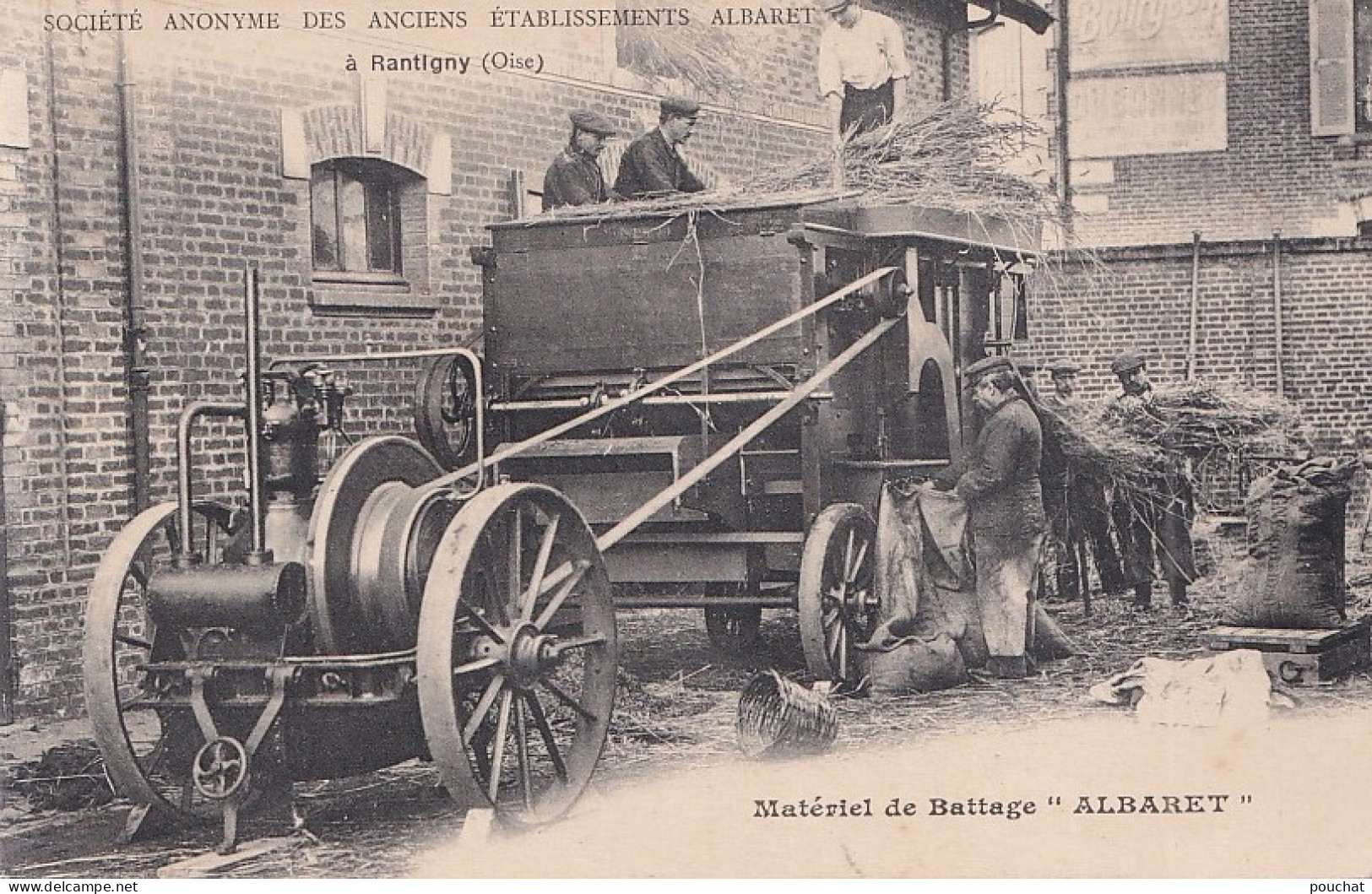 60) RANTIGNY - SOCIETE ANONYME DES ANCIENS ETABLISSEMENTS ALBARET - MATERIEL DE BATTAGE " ALBARET " - 2 SCANS  - Rantigny