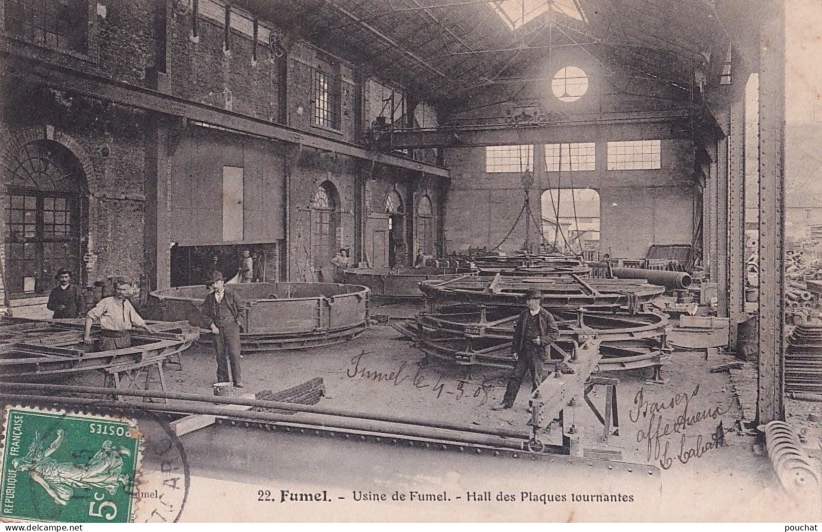 47) FUMEL - USINE DE FUMEL - HALL DES PLAQUES TOURNANTES - EN 1908 - Fumel