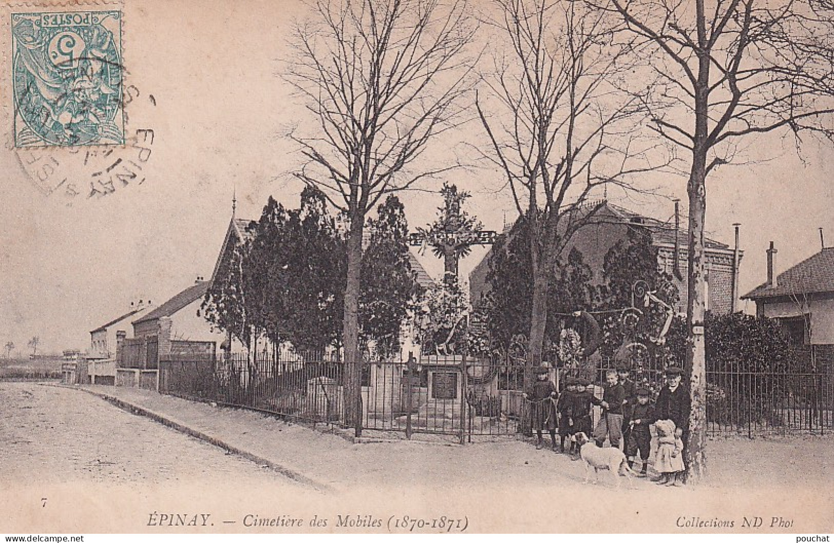 I33-91) EPINAY - CIMETIERE DES MOBILES - ANIMEE - HABITANTS - EN 1904 - Epinay-sur-Orge