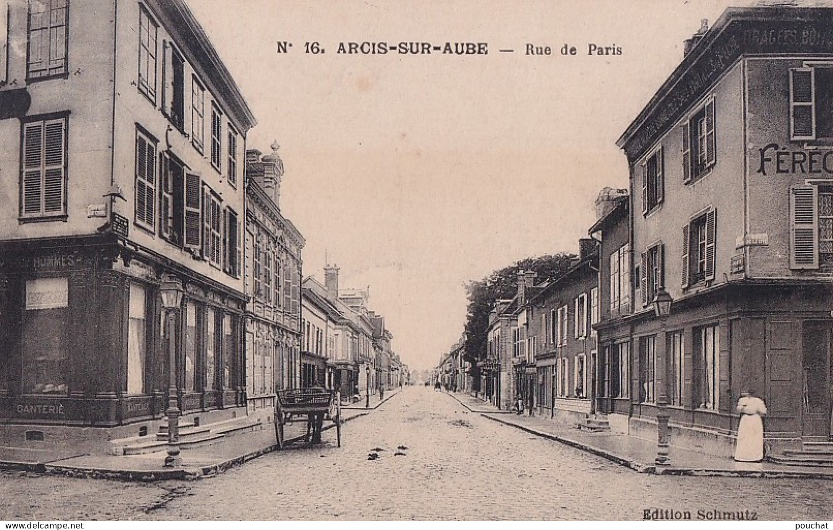 A4-10) ARCIS SUR AUBE - RUE DE PARIS - ( 2 SCANS ) - Arcis Sur Aube