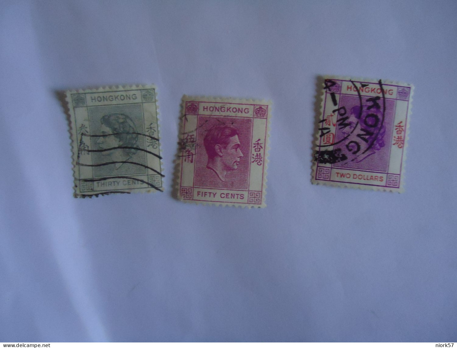 HONG  KONG  USED  STAMPS  3 KINGS QUEEN - Altri & Non Classificati