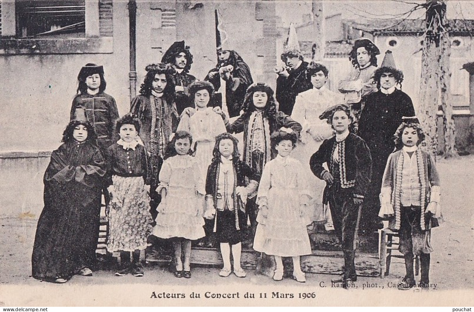 A13-11) CASTELNAUDARY - ACTEURS DU  CONCERT DU  11 MARS 1906 - EDIT. C. RAMON  - ( 2 SCANS ) - Castelnaudary