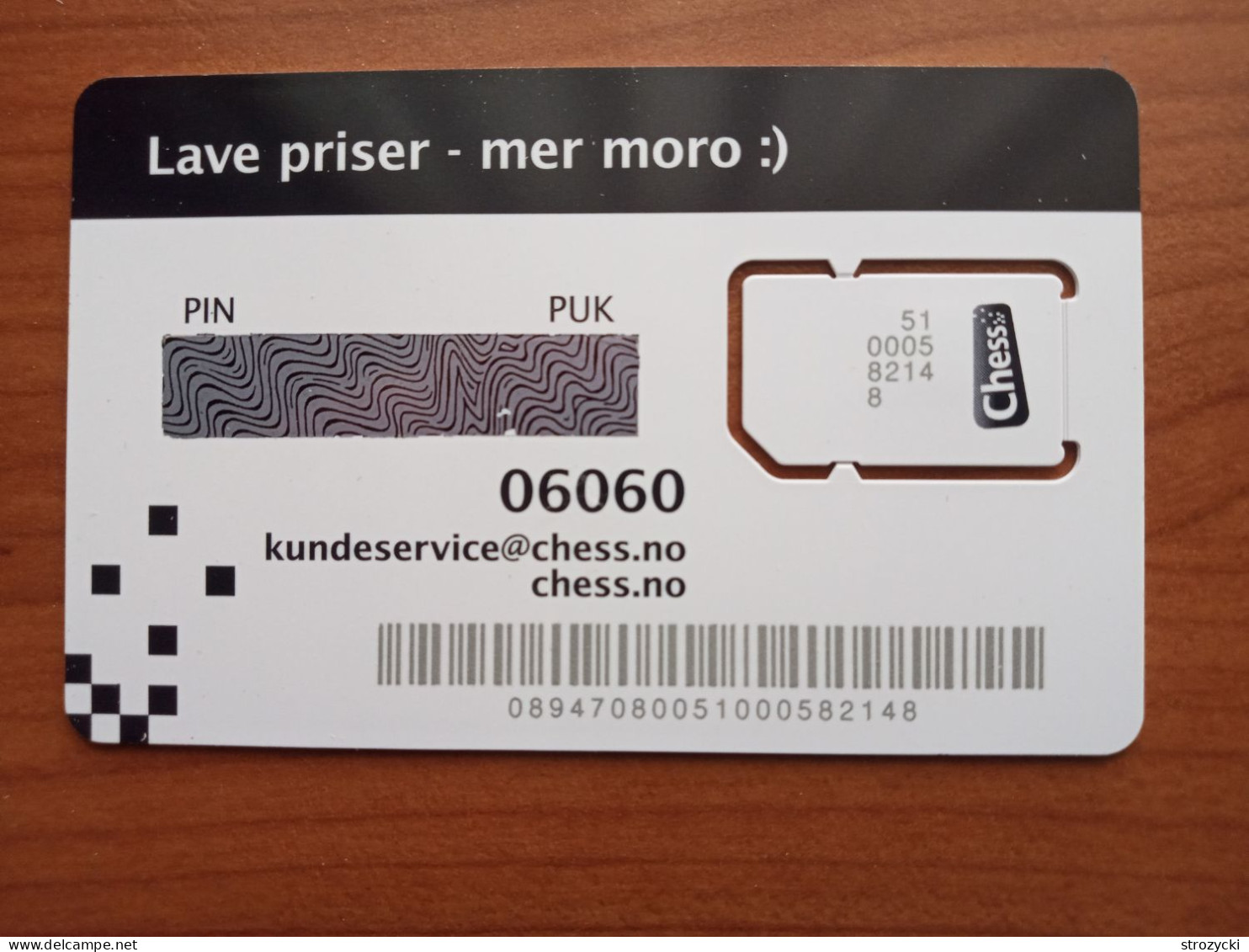 Norway - Chess (standard SIM) - GSM SIM - Mint - Noruega