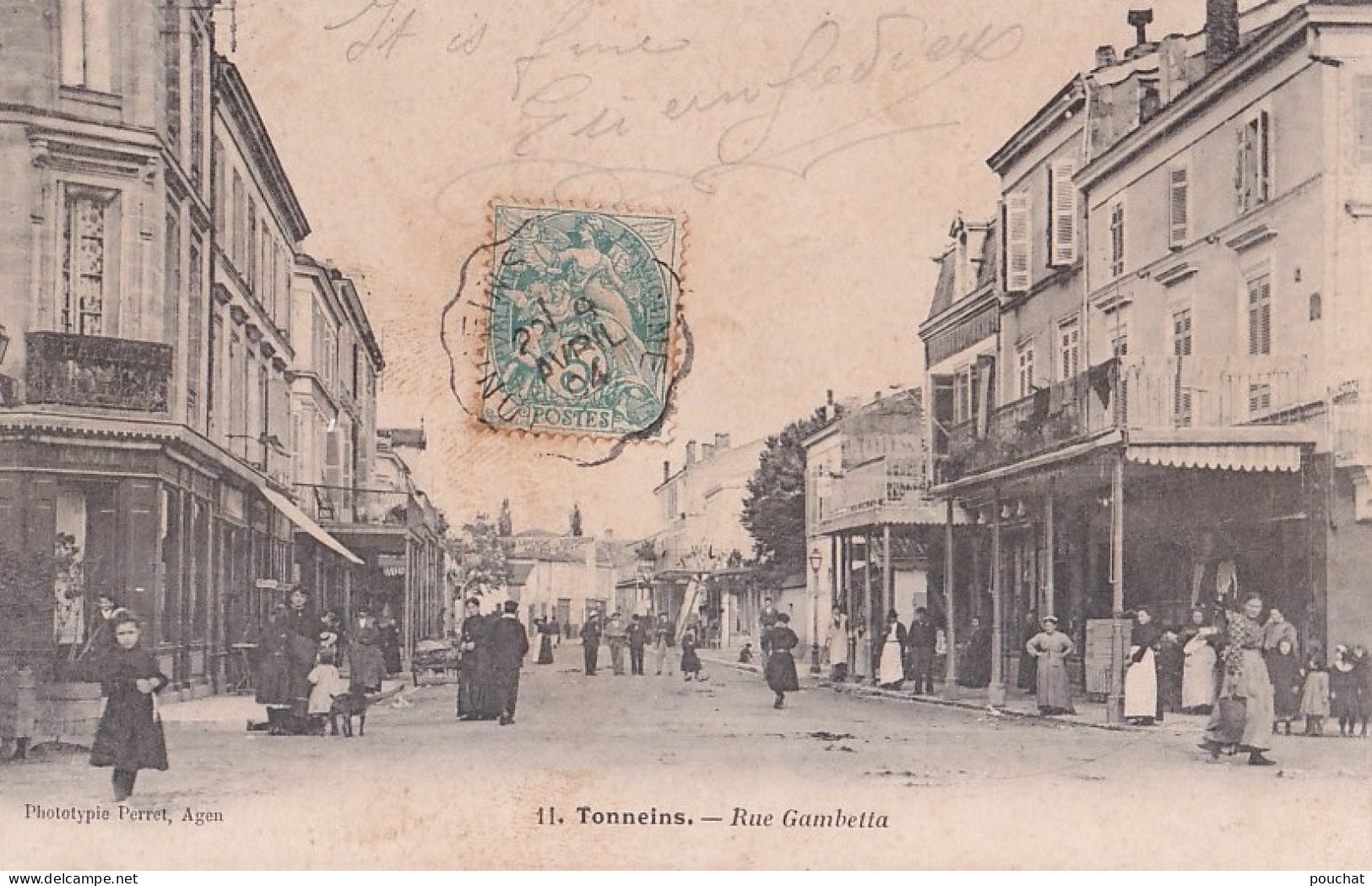 A15-47) TONNEINS - RUE GAMBETTA - ANIMEE - HABITANTS - EN 1904   - Tonneins