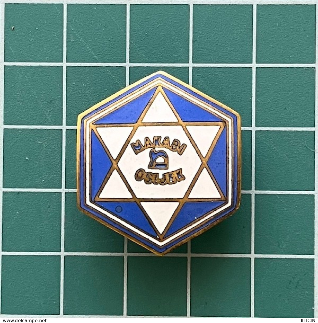 Badge Pin ZN013194 - Football Soccer Yugoslavia Croatia Zidovski Sportski Klub Makabi Maccabi Osijek Jew Jevrej - Voetbal