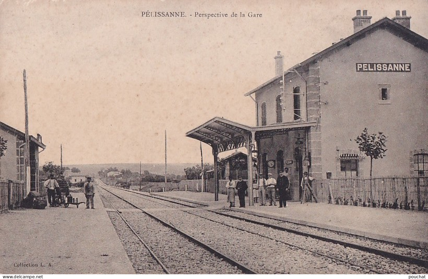 A21-13) PELISSANNE - PERSPECTIVE  DE LA GARE - ( 2 SCANS ) - Pelissanne