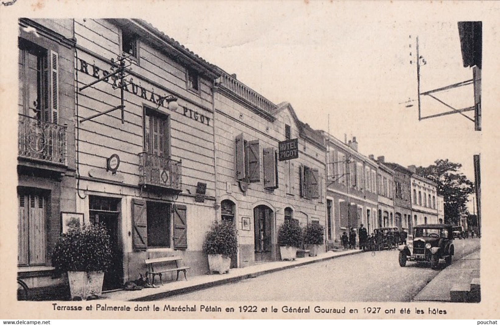 A23-31) MURET - HOTEL PIGOT - TERRASSE ET PALMERAIE - RUE - VOITURE  - ( 2 SCANS ) - Muret