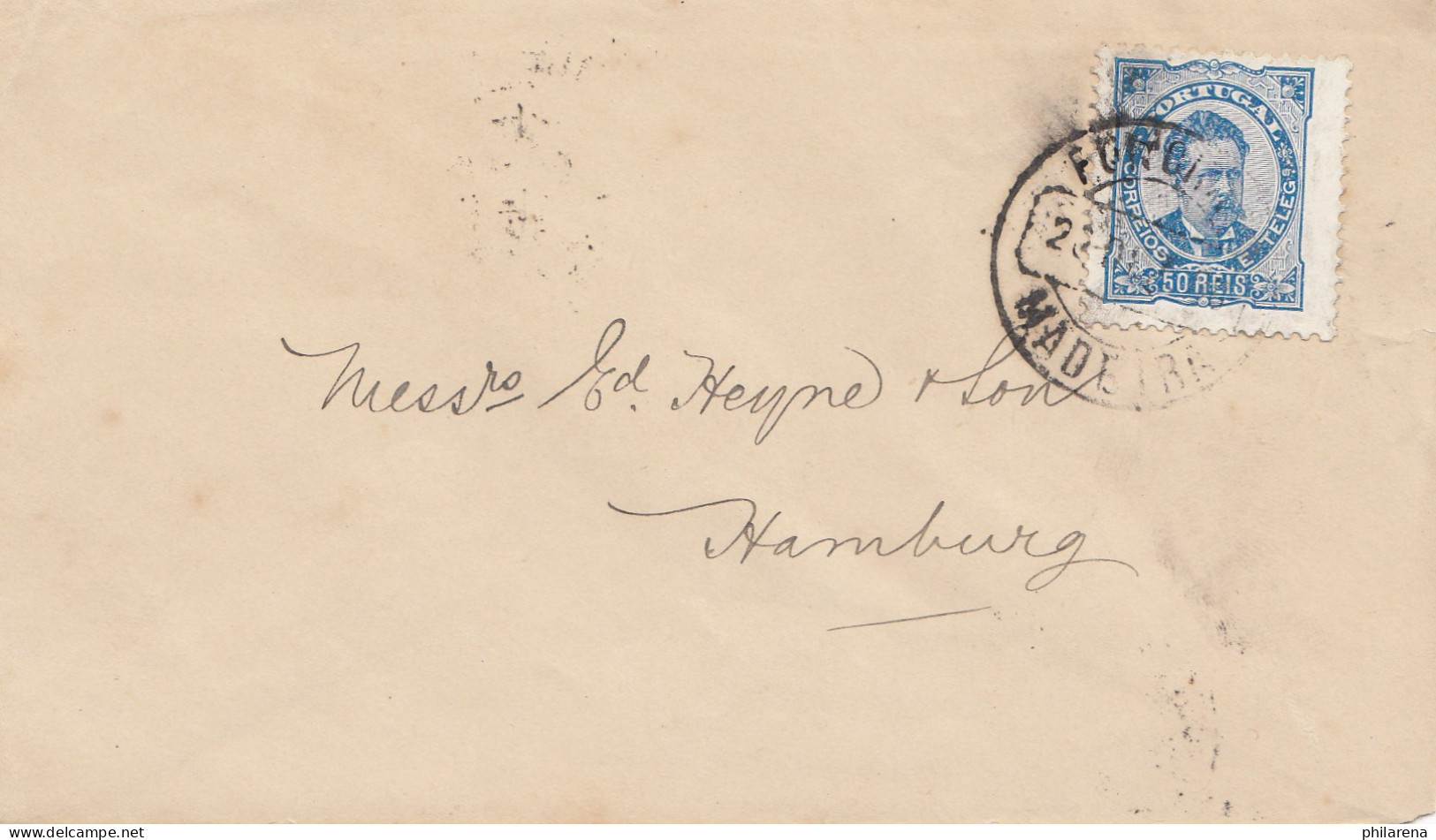 Portugal: 1889: Brief Aus Madeira Funchal Nach Hamburg - Madère
